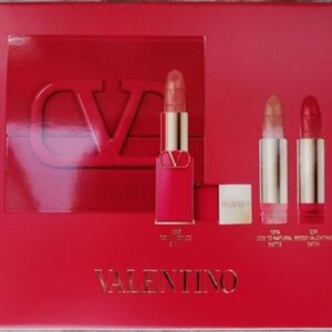 Valentino Lipstick Duo set - Bold Red and Soft Nude